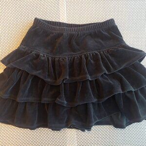 Kids black ruffled skirt size 120